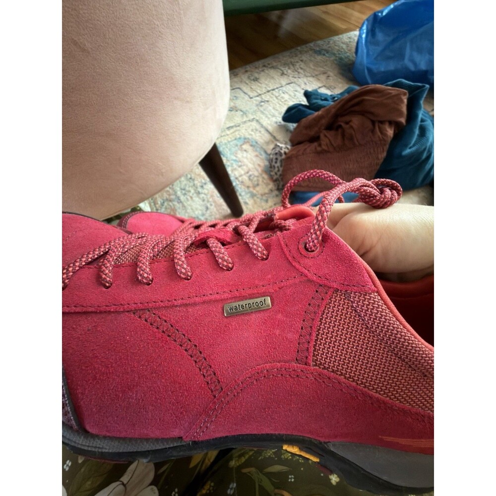 Dansko Red Waterproof Lace Up Low Top Athletic Sneaker for Walking Hiking - Picture 5 of 8